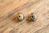Large Striped Gold Toned Earrings